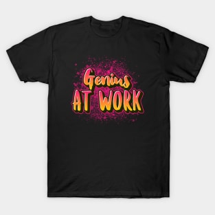 Genius at work funny saying for mature adults and older people T-Shirt